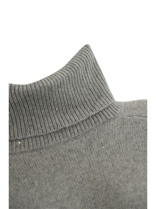 Maglia in cashmere con paillettes Grigio Liviana Conti | F4WG45X47-Z